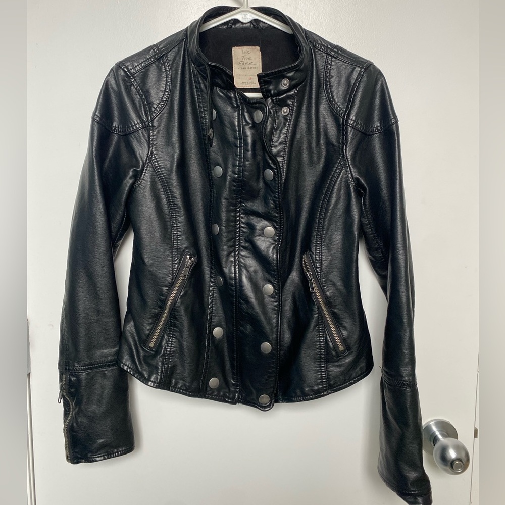 Free People Vegan Leather Jacket
